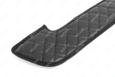 Утеплитель радиатора для Лада Ларгус, 2019-2021, рестайлинг, экокожа черная 