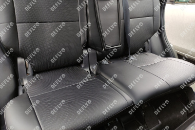 Чехлы на сиденья Mitsubishi Outlander, 2005-2012, экокожа черная