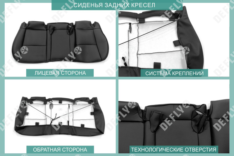 Чехлы на сиденья Skoda Octavia (A7), 2012-2020, Ambition, Active, без подлокотника, экокожа черная