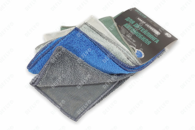 Набор салфеток и тряпок из микрофибры для ухода за машиной