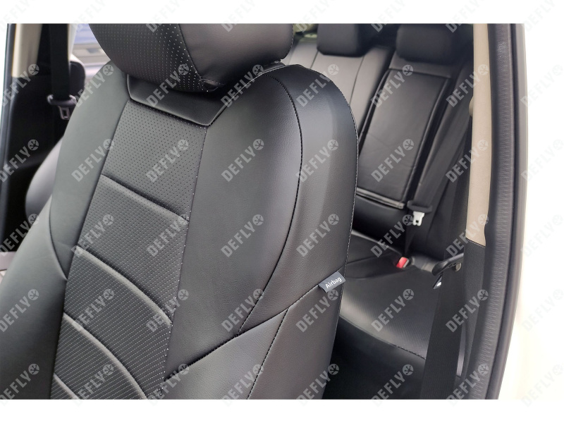 Чехлы на сиденья Mazda CX-5 (KF), 2016-н.в., экокожа черная