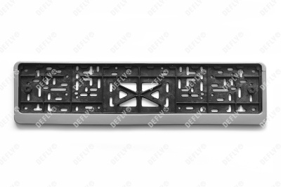 Рамка для номера автомобиля с защелкой, пластиковая, серая, 2 шт 