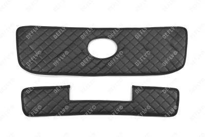 Утеплитель радиатора для Toyota Land Cruiser Prado (J120), 2002-2009, экокожа черная 