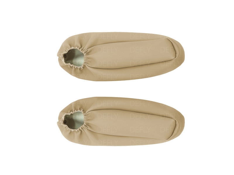 Чехлы на подлокотники переднего ряда Toyota Harrier 1997-2003, Lexus RX 1998-2001, до рестайлинга, (XU10), экокожа бежевая, 2 шт.