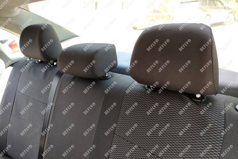 Чехлы на сиденья Volkswagen Polo, 2010-2020, седан, спинка 2 ряда цельная, жаккард 