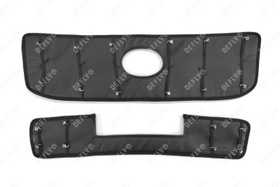 Утеплитель радиатора для Toyota Land Cruiser Prado (J120), 2002-2009, экокожа черная 