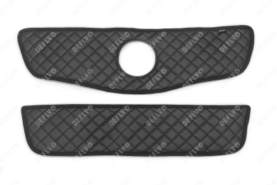 Утеплитель радиатора для Nissan Qashqai (J10), 2006-2010, экокожа черная 