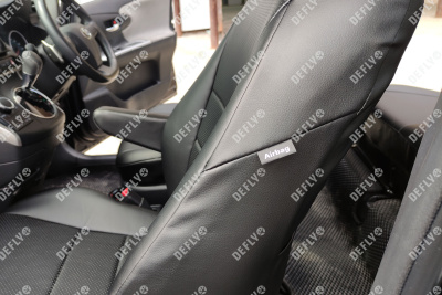 Чехлы на сиденья Toyota Wish (XE20), 2009-2017, 7 мест, экокожа черная