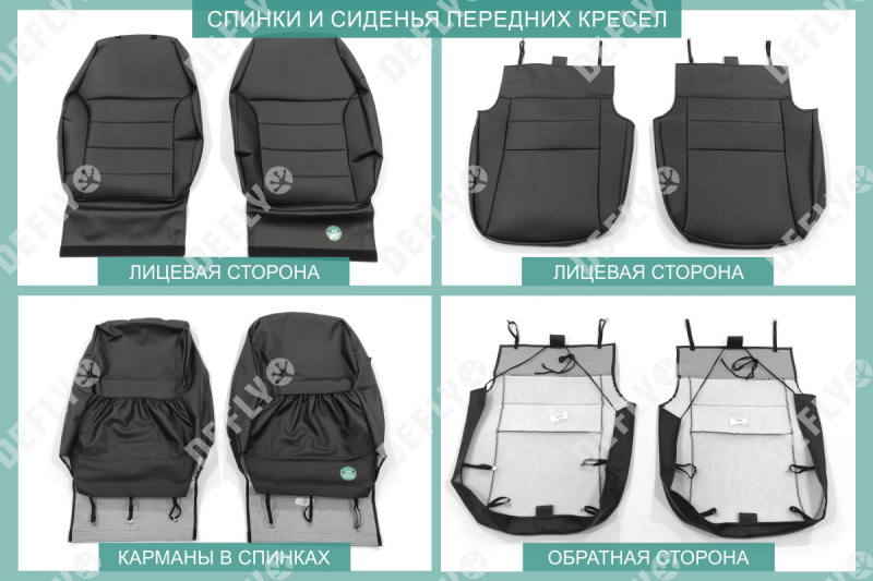 Чехлы на сиденья Volkswagen Polo, 2020-2022, без подлокотника, экокожа черная