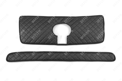 Утеплитель радиатора для Toyota Land Cruiser Prado (J150), 2009-2013, экокожа черная 