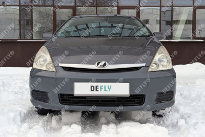 Утеплитель радиатора для Toyota Wish (XE10), 2003-2005, экокожа черная 