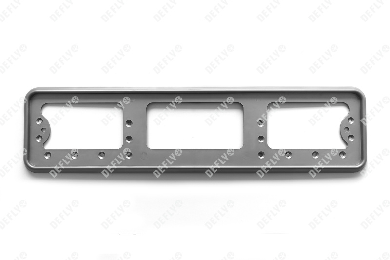 Рамка для номера автомобиля, пластиковая, серая, 2 шт
