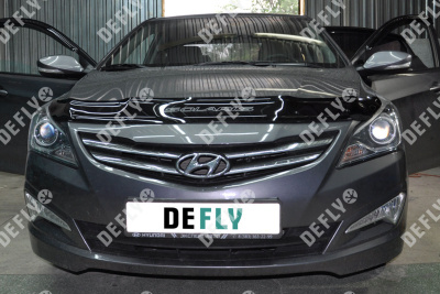 Дефлектор капота Hyundai Solaris, 2014-2017, рестайлинг