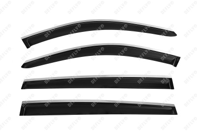 Дефлекторы окон  Li L7, 2022-н.в., хромированный молдинг