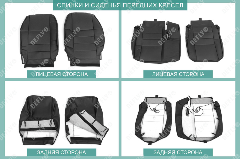 Чехлы на сиденья Toyota Passo (M700), 2016-2023, задний ряд 60/40, экокожа черная