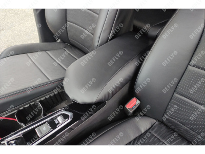 Чехлы на сиденья Geely Coolray, 2022-н.в., рестайлинг, экокожа черная