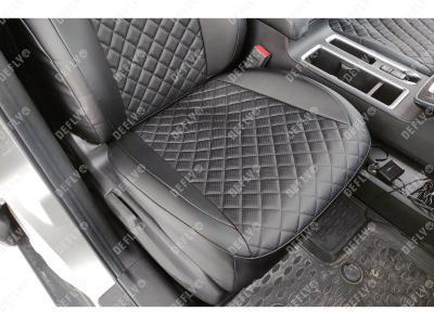 Чехлы на сиденья Haval M6, 2021-н.в., экокожа черная/ромб перфорация
