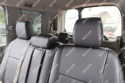 Чехлы на сиденья Honda Stepwgn (RP1-RP5), 2015-2021, 5 мест, вырезы для столиков, экокожа черная