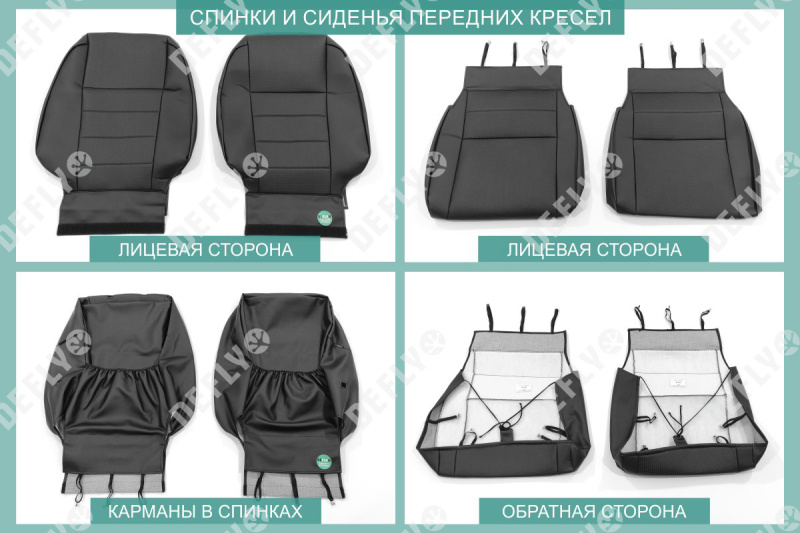 Чехлы на сиденья Nissan Qashqai (J11), 2013-2022, экокожа черная