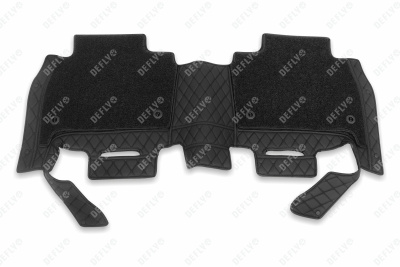 Ковры салона 3D, Toyota Land Cruiser (J200), 2007-2015, экокожа черная/ворс черный 