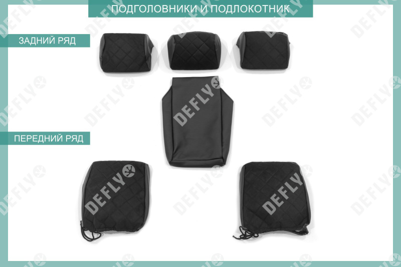 Чехлы на сиденья Nissan Qashqai (J10), 2006-2013, экокожа черная/замша черная ромб