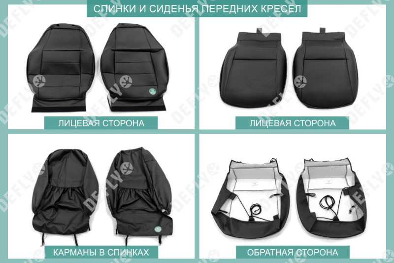 Чехлы на сиденья Skoda Octavia (A7), 2012-2020, Ambition, Active, без подлокотника, экокожа черная