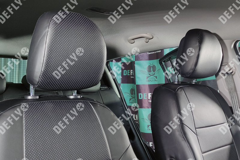 Чехлы на сиденья Kia Sportage (SL), 2010-2016, экокожа черная