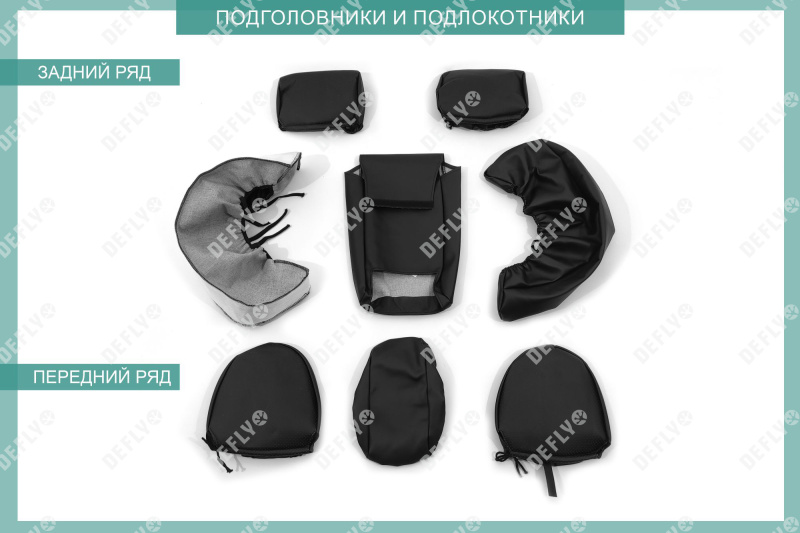 Чехлы на сиденья Nissan Primera (P12), 2001-2005, правый руль, универсал, экокожа черная