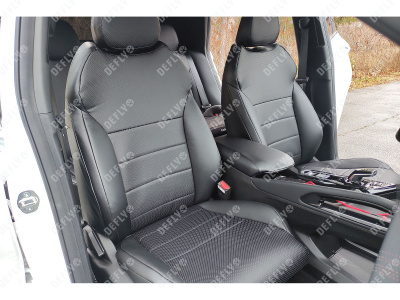 Чехлы на сиденья Geely Coolray, 2022-н.в., рестайлинг, экокожа черная