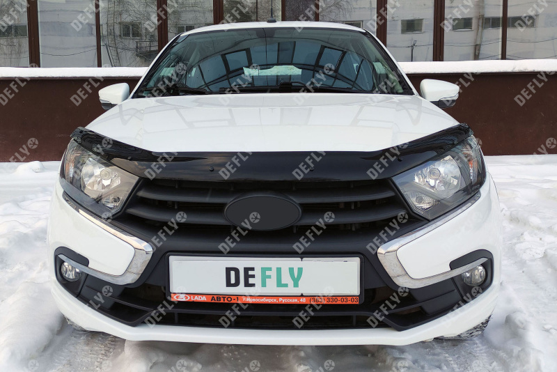 Дефлектор капота NEOFIX, для Лада Гранта 2, 2018-н.в.