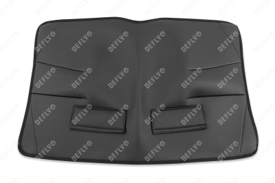 Утеплитель радиатора универсальный, размер L, экокожа черная 