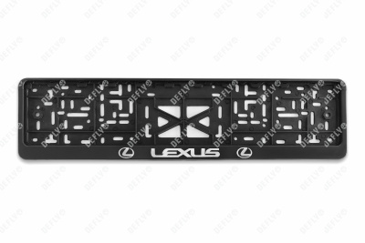 Рамка для номера автомобиля с защелкой, пластиковая, черная, LEXUS серебро 