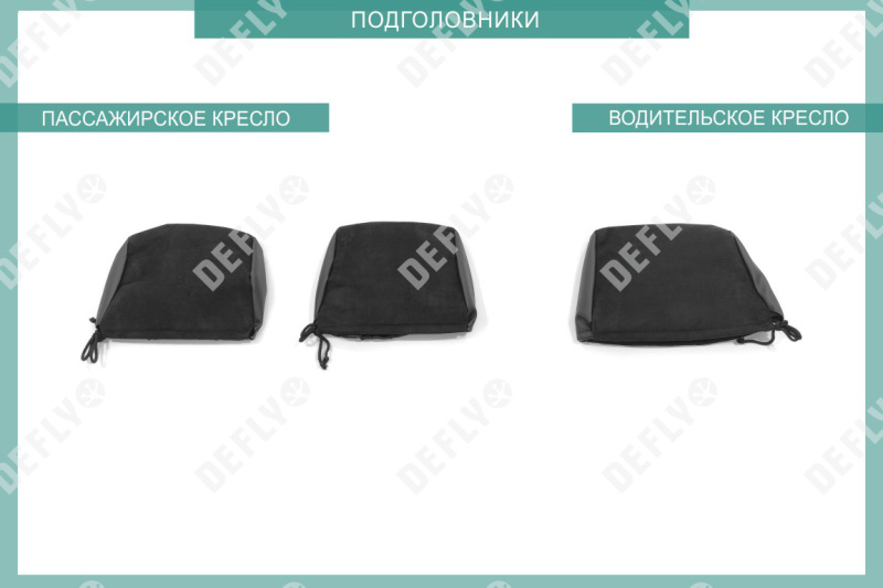 Чехлы на сиденья ГАЗ ГАЗон Некст, 2014-н.в., экокожа черная/замша черная