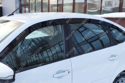 Дефлекторы окон 2D Лада Гранта, 2018-н.в., лифтбек, комплект 4 шт.