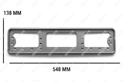 Рамка для номера автомобиля, пластиковая, серая