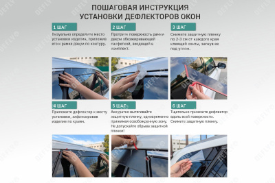 Дефлекторы окон 2D Haval Dargo, 2022-н.в., комплект 6 шт.