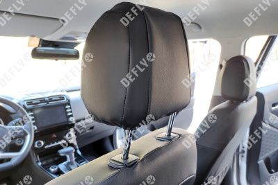 Чехлы на сиденья Hyundai Creta (SU2), 2020-2022, экокожа черная/замша черная ромб 