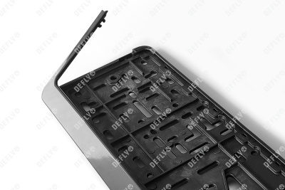 Рамка для номера автомобиля с защелкой, пластиковая, черная 