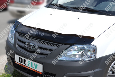 Дефлектор капота Лада Ларгус, 2012-2021, еврокрепеж