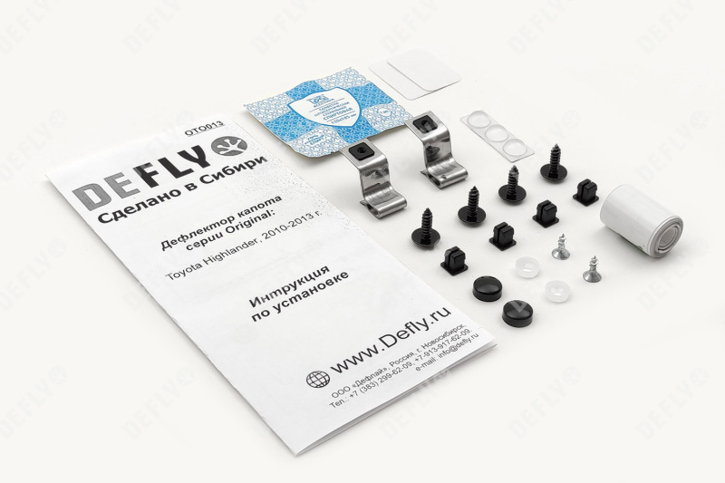 Дефлектор капота Original Toyota Highlander (XU40), 2010-2013, рестайлинг