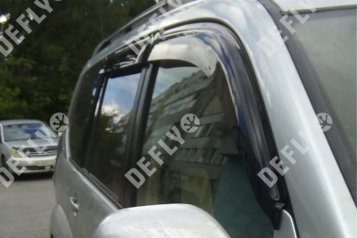 Дефлекторы окон Toyota Land Cruiser Prado (J120), 2002-2009, 5 дверей