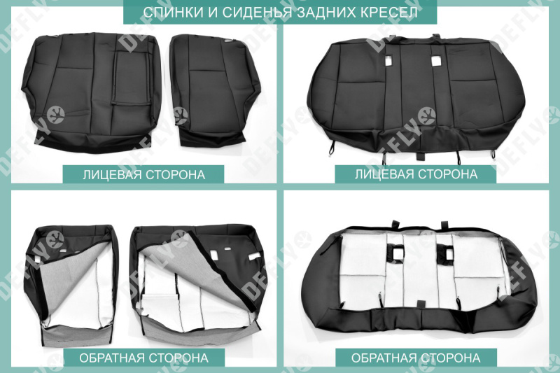 Чехлы на сиденья Kia Sportage (SL), 2010-2016, экокожа черная