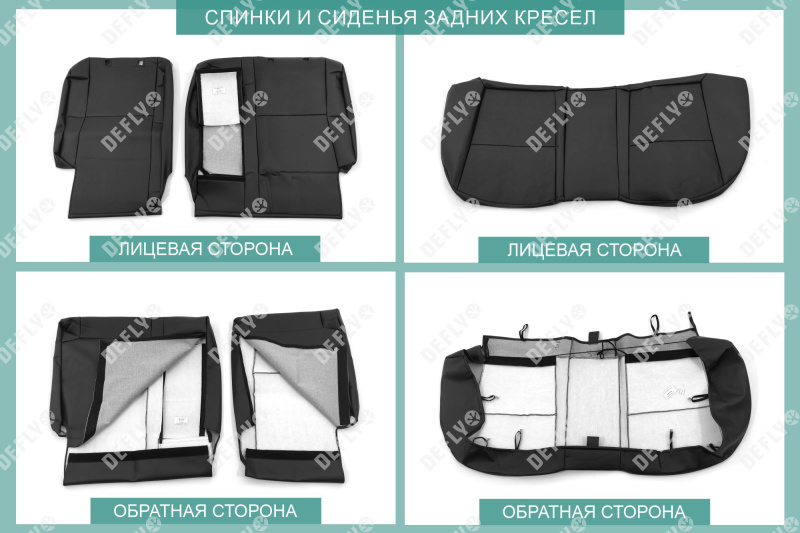 Чехлы на сиденья Nissan Primera (P12), 2001-2005, правый руль, универсал, экокожа черная