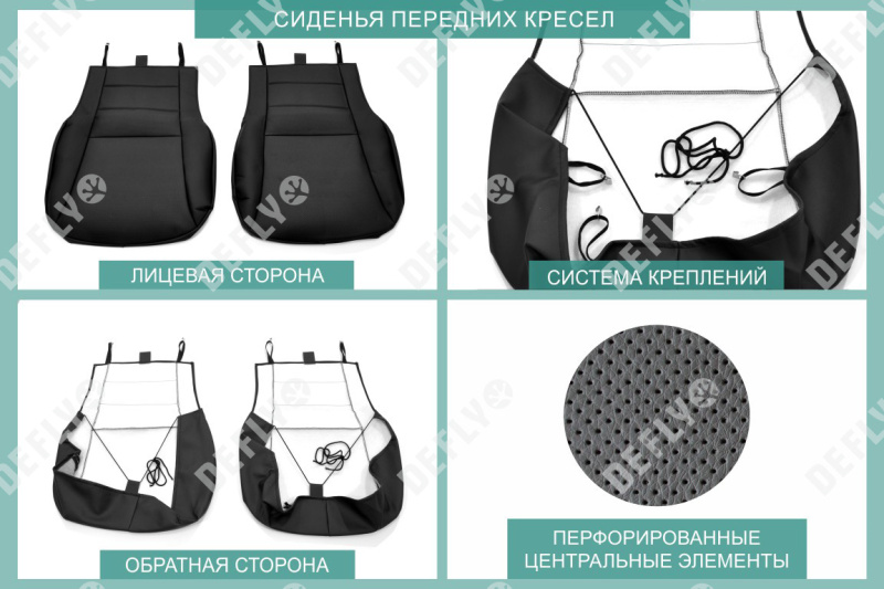 Чехлы на сиденья Hyundai Solaris, 2010-2017, хэтчбек, экокожа черная