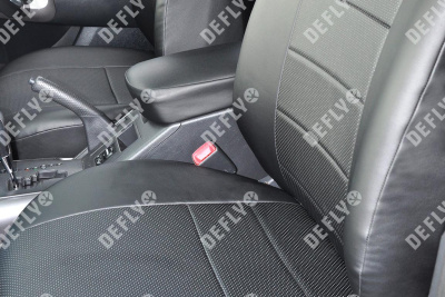 Чехлы на сиденья Toyota RAV4 (XA30), 2005-2013, экокожа черная