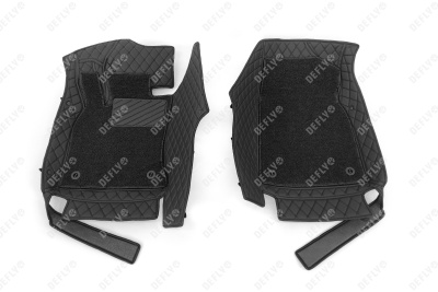 Ковры салона 3D, Toyota Camry (XV70), 2017-2021, экокожа черная/ворс черный 
