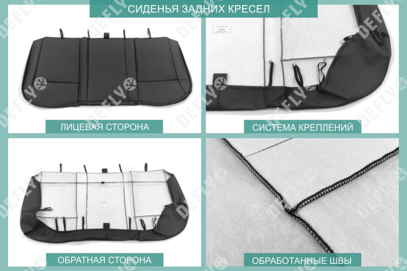 Чехлы на сиденья Renault Duster (HM), 2020-2022, экокожа черная