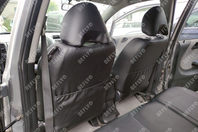 Чехлы на сиденья Honda Fit (GD), 2001-2007, экокожа черная
