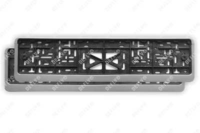 Рамка для номера автомобиля с защелкой, пластиковая, серая, 2 шт 