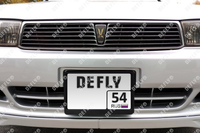 Рамка для номера автомобиля квадратная с защелкой, пластиковая, черная, 2 шт 